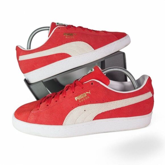 Puma Suede Classic 21 'High Risk Red' Casual Sneakers 374915-02 Men's 8.5 - Picture 1 of 12